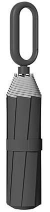 Compacto Paraguas Plegable de Viaje con Asa de Mosquetón y Banda Reflectante para Hombre Mujer Niños, Portátil, Resistente, 8 Varillas, Protección UV, Teflón,UPF 50+, Sol y Lluvia