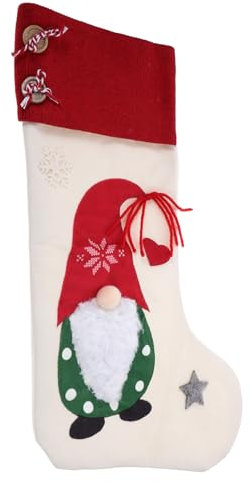 BESTonZON Bolsa De Obsequio para Medias Navideñas Colgante Decorativo para Árbol De Navidad Bolsa De Obsequio para Fiestas Navideñas Adorno para Medias