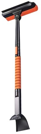 Rascador de hielo para coche, escoba de nieve con escobilla de goma, pala giratoria de 360 grados para quitar la cabeza del cepillo para coche, SUV, camión, parabrisas, limpieza de ventanas, invierno