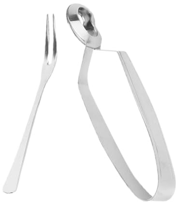 VERDANVERSE Pinzas De Acero Inoxidable Para Caracoles y Mariscos Tenedor Clip Gastronómico Para Buffet y Cocina Herramienta Resistente Para Servir Alimentos