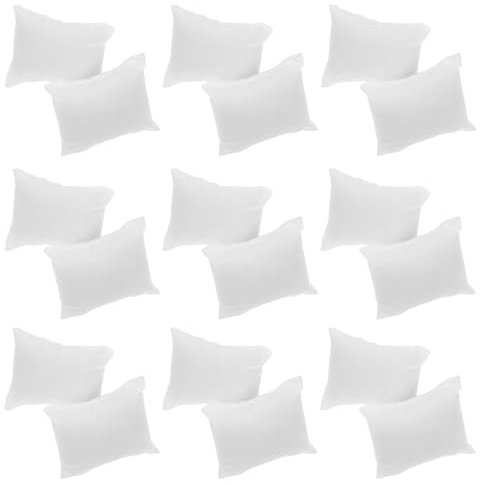 TOYANDONA Lot de 20 Coussins De Bracelet en Coton Blanc, Petit Oreiller pour Présentoir De Bracelets, Doublure pour Boîte à Montres, Accessoires Bijou pour Rangement Quotidien