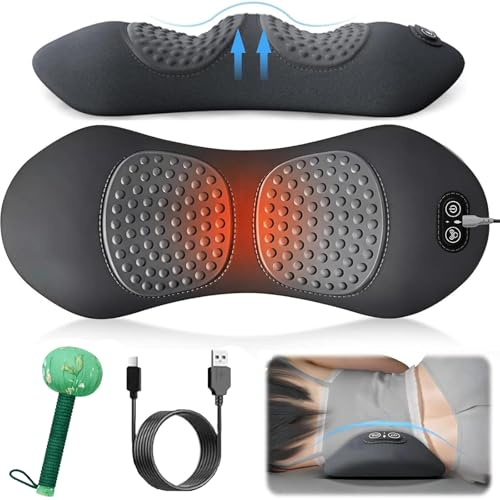 2026 Thérapie Du Dos Triple Action, Masseur Dos Lombaire Avec Chauffage Et Vibrations, Appareil Massage Dos Ergonomique, Il Épouse La Taille Et Détend Le Dos, Dites Adieu Aux Raideurs Matinales (A)