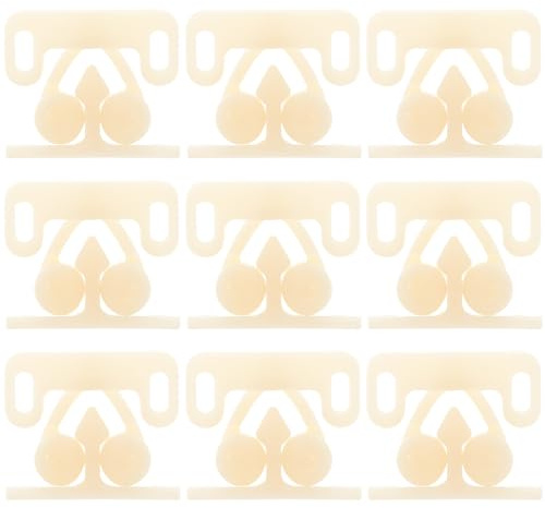 MAGICLULU Lot de 10 Loquets à Bille en Plastique Beige, Loquets à Bille pour Portes Intérieures, Accessoires de Quincaillerie D’armoire, Fermeture Sécurisée pour Meubles, Usage Domestique