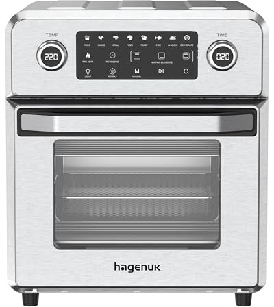 HAGENUK Bistro Vital Deluxe Heißluftofen – 14 L | 1700 W | Fettarm & Multifunktional