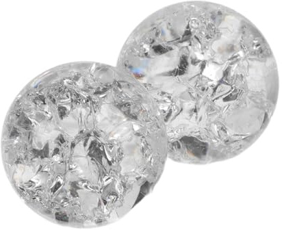 SUPVOX Bolas de Cristal Decorativas Transparentes 3 Cm, 2 Unidades, Esferas de Vidrio Macizo para Fuente de Agua, Adornos Feng Shui para Oficina, Mesa y Fotografía Creativa