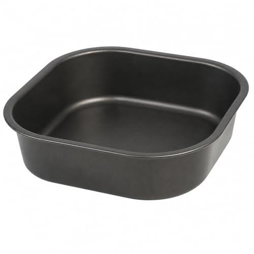 Terryshop74® Moule carré pour friteuse à air 18 x 18 x 5,4 cm – Antiadhésif en aluminium – Moule de four pour gâteaux, tartes salées, lasagnes et deuxième plats – Résistant jusqu'à 230 °C