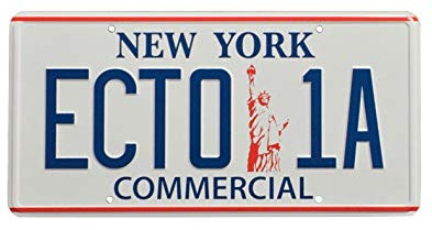 Ghostbusters 2 ECTO-1A New York Prop License Plate (300mm x 150mm)
