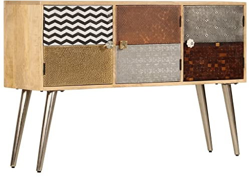vidaXL Mangoholz Massiv Sideboard 120x30x75cm Kommode Anrichte TV Schrank Flur
