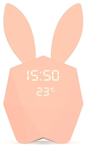 Mob Cutie Clock Connect Wecker mit Bewegungsmelder, Nachtlicht, Rosa
