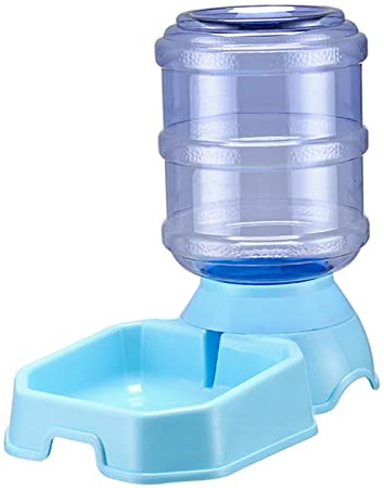 Fenteer Katze Hund Automatischer Futterspender Wassernapf - Große Kapazität Automatischer Futterspender Wasserspender Futterbrunnen für Haustiere - Blau, Wasserspender