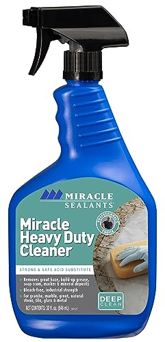 Miracle Sealants Miracle Heavy Duty Tile & Stone Cleaner, Grout Haze Remover, Non-Acidic, 32oz