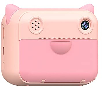 Sofortbildkamera für Kinder, Andoer Kinderkamera 12MP, 1080P Kinder DigitalKamera 2,4 Zoll Bildschirm Eingebauter Akku, Geburtstagsfest 3-12 Jahre Kinder, Rosa