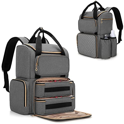 Luxja Nagellack-Organizer für 70 Flaschen, Grau
