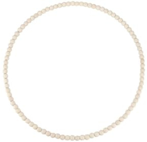 NaDeco Deko-Metallring mit Perlen, Ø 20-40 cm, Größe frei wählbar | Holzperlenring | Metallring mit Holzperlen | Holzperlen-Ring | Dekohänger | Perlenkranz | Boho-Trockenblumen-Ring, Größe:Ø 40 cm