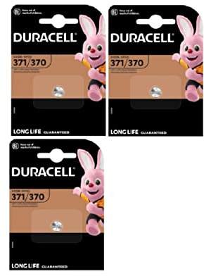 3 x Duracell 371/370 SR920 mit Silberoxid (3 Blisterpackungen mit je 1 Batterie) 3 Batterien