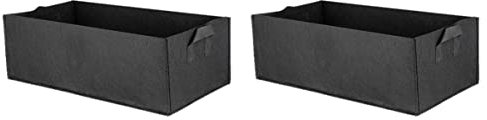 YARNOW 2 Bolsas De Cultivo para Fresas Cuadradas De Un Galón para Cultivo De Patatas Control De Raíces Pequeñas Color Negro