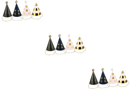 Gadpiparty 12 Stk Glitzerhut Kegelhut Für Kleinkinder Hut Stirnband Kegelhüte Für Geburtstagsfeiern Geburtstagsmütze Haarband Partyzubehör Zum Basteln Baby Schmücken Papier