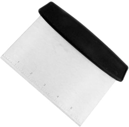 IMIKEYA crème au beurre grattoir en métal banc de pâte matériel de cuisine creme couteau à pizza bonnes grilles de cuisine Acier inoxydable Coupeur panneau à gratter spatule