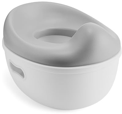Kikkaboo Töpfchen 3 in 1 Trio, Toilettensitz, Tritthocker, rutschfeste Basis grau