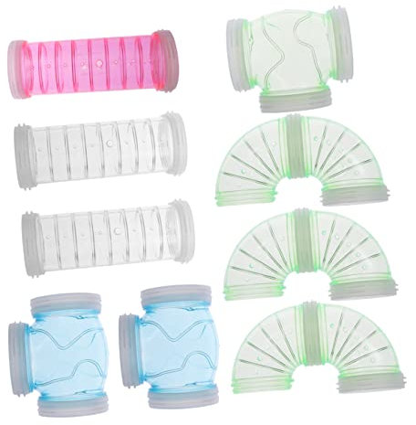 Supvox 9St Hamster Spielzeugpfeife Hamster Tunnel plastikrohr Hamsterröhren und Tunnel Frettchentunnel Tierkäfigrohr Kunststoffrohr für Tiere Zubehör Spielzeugrohr Hamsterkäfig