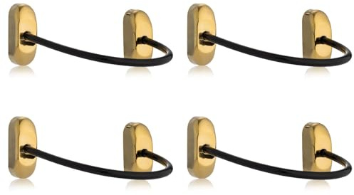 XFORT 4 Pack Viper Fixed Cable Window Restrictor in Polished Brass, Durable Window Safety Lock for Child Safety and Window Security