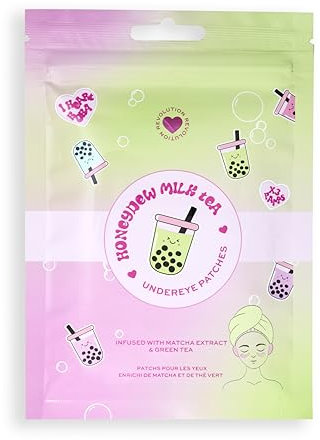 I Heart Revolution Bubble Tea Honeydew Milk Tea Patch per gli occhi, lenisce e nutre la pelle con l'acido ialuronico