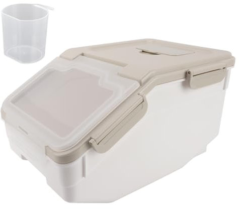 Contenitore per riso in PP con coperchio dosatore, ermetico e impermeabile, per la cucina di casa (10 kg)
