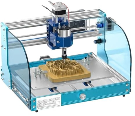 D3LX0Z1 Router Machine for Mini Milling Engraver Kit with Z-Probe, Limit Switches, E-Stop, Ideal for Wood, Acrylic