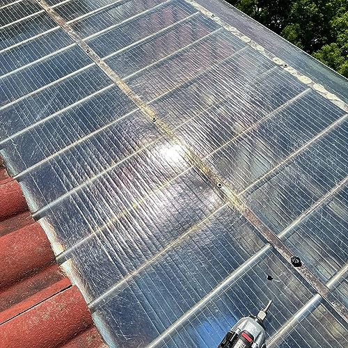 Gewächshausplatten zum Ersetzen oder Installieren auf Garagen, Vordächern, überdachten Gehwegen, Regenschutzdächern, Gewächshäusern (0,5 x 10 m (1,6 x 32,8 Fuß))