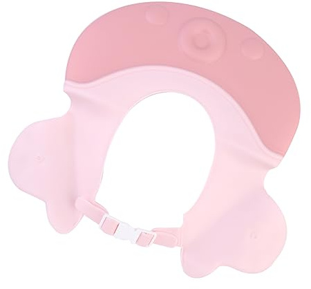 Supvox Duschhaube für Junge Mädchen aus Pe Material in Rosa zum Haarewaschen und Sonnenschutz für Babys und Kinder