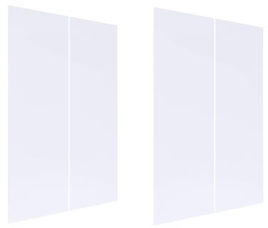 LIFERUN Pavillon Seitenwände Set, 300x300 cm, 2 Stück, Oxford Stoff mit Reißverschluss, Weiß