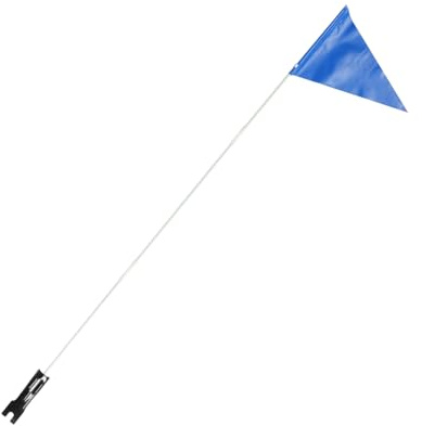 TOYZFRIENDY Sicherheitsflagge für Fahrrad 190cm Verstellbar, Blau | 5 Stück Abnehmbar, Polyester und Pp, Wasserfest und Reißfest, Leicht zu Montieren, Fahne Fahrradanhänger