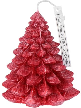 Levemolo Candela Fatta a Mano Albero Di Natale Decorativa in Cera Vegetale Ghiacciata Olio Essenziale, Profumata Per Aromaterapia, Per Decorazioni Natalizie e Atmosfera Festiva