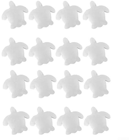 Lot de 16 éponges absorbantes d'huile pour piscine, spa et aquarium en forme de tortue - Outil de nettoyage réutilisable pour absorption de graisse - 11,5 x 11,5 cm