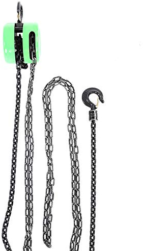 Thonlai Polipasto de Cadena Manual 2T, Bloque de Cadena Manual de Alta Resistencia con Engranajes de Carga Compartida, para Elevación de Fábrica de Garaje en Taller