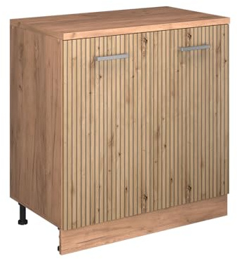 Vicco Erweiterungsschrank Rion, Artisan-Eiche/Goldkraft Eiche, 80 x 46 cm ohne Schräge mit 2 Türen, kombinierbar mit Rion Dachschrägenschränken und Schrankmodulen