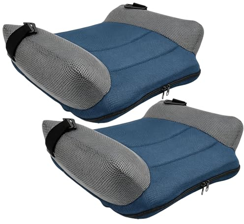 2PCS aufblasbarer Sitzerhöhung, 19 x 15 Zoll Komfort-Auto-Sitzerhöhung, rutschfestes Netz, tragbar für Zuhause/Auto/Reisen