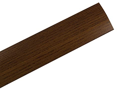 Amig - Übergangsprofil Selbstklebend | Maße: 985 mm x 4 mm x 0,5 mm | Farbe: Nussbaum | Klebstoff | Übergangsstreifen | Fugenprofil für Böden, Parkett und Terrassen | Für Holzböden