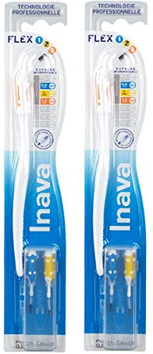 Inava Manche Long et Brossettes Flex 1. 2. 3 Espaces Inter dentaires mixtes lot de 2