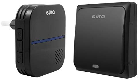 Eura BLUES WDP-84H2 - Timbre inalámbrico sin batería para exteriores, resistente al agua, alcance de 100 m, 58 tonos, 4 niveles de volumen