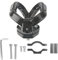 HYGJ TMOM Anteriore Doppio Gancio per Scooter Universale in Lega di Alluminio Portaoggetti Gancio per Xiaomi M365/ M365 PRO Gancio per Borsa di Stoccaggio (Nero)