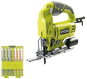 Pack RYOBI Scie sauteuse électrique 500W RJS720-G - Coffret de 10 lames RAK10JSB