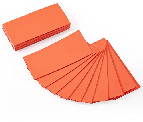 FOSHIO 20 Stück Ersatzfilz für Rakel, Selbstklebend Filz Rakel Felt Buffer, Orange Filzkante Rakelzubehör Reinigung Filzband Filzrand Kratzfestes für 10cm Rakel