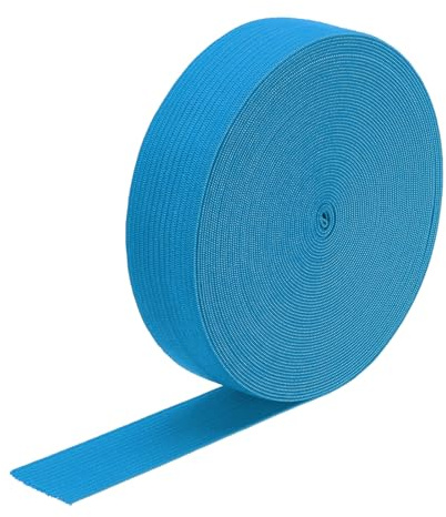 sourcing map Bandes élastiques résistantes, Rubber Bands pour couture, 2,5 cm, 9,1 m, bleu sarcelle, haute élasticité pour perruques, ceintures, pantalons
