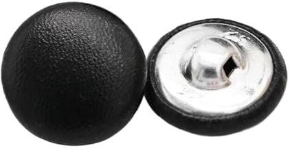 10 Bottoni Rivestiti In Pelle Da 11/15/20/25/30Mm Con Gambo Per Bottoni Per Vestiti, Cappotti, Giacche A Vento, Divani, Nero, 28mm 10pcs