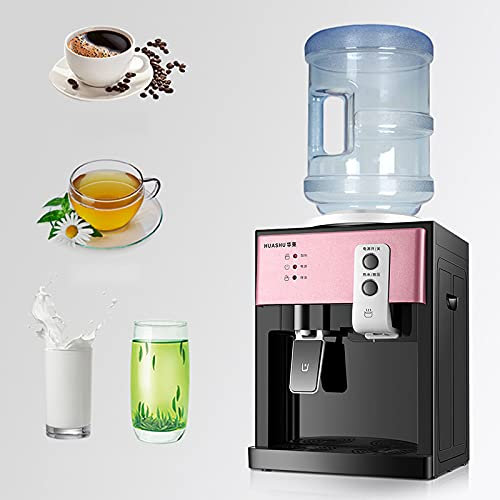 Distributore di acqua elettrico, mini distributore di acqua portatile, fontana da scrivania per ufficio, fontana, refrigeratore per acqua calda e fredda, riscaldamento rapido, 27 x 24 x 36 cm (oro