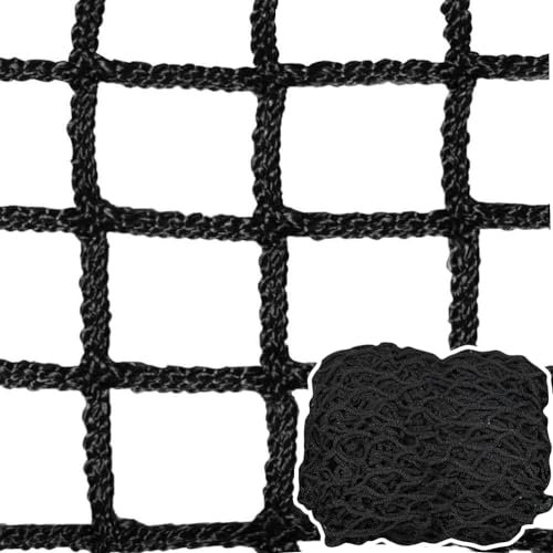 Filet de sécurité pour enfants pour lit mezzanine, intérieur ou extérieur, balcon, balustrade d'escalier, filet de protection en corde noire pour enfants, clôture de jardin, filet de sport, 2 m × 8 m,