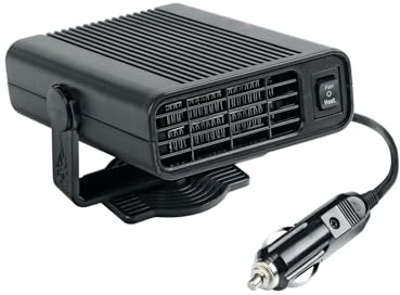 Wintem Termoventilatore per Auto con Cavo 140cm 12V 150W - 2 Temperature Diverse - Adatto sia per l'Estate sia per l'Inverno - Facile da Istallare - Portatile e Piccole Dimensioni 140x100x78 mm
