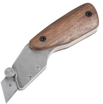Herramienta de artesanía en cuero, cuchillo de corte de cuero, pala de cuero, mango de nogal negro para cortar manualidades en cuero