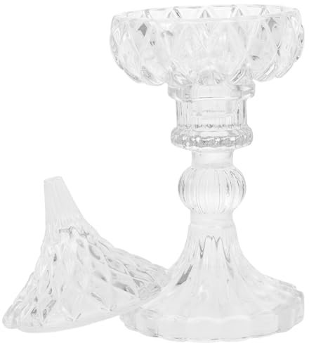 MAGICLULU Vorratsdose Aus Glas Für Schmuck Geprägte Obstkiste Eleganter Süßigkeitenbehälter Mehrzweckteller Glasschale Mit Hohem Fuß